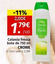 Oferta de Crowe - Colonia Fresca  por 1,79€ en Maskom Supermercados