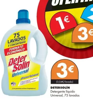 Oferta de Detersolín - Detergente Líquido Universal por 3€ en Supermercados Lupa