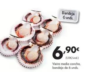 Oferta de Vieira Media Concha, Bandeja De 6 Unds. por 6,9€ en Supermercados Lupa