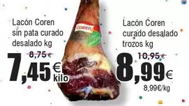 Oferta de Coren - Lacón  Curado Desalado por 7,45€ en Froiz