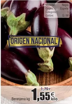 Oferta de Origen - Berenjena por 1,55€ en Froiz