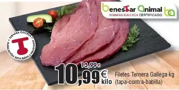 Oferta de Gallega - Filetes Ternera por 10,99€ en Froiz