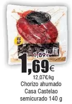 Oferta de Casa Castelao - Chorizo Ahumado por 1,69€ en Froiz