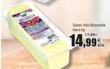 Oferta de Arla - Queso Mozzarella Barra por 14,99€ en Froiz