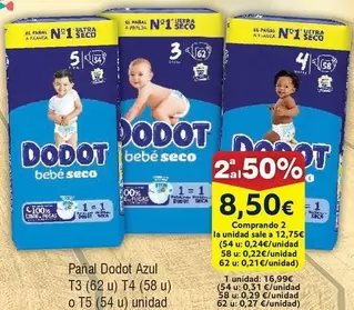 Oferta de Dodot - Panal Azul por 12,75€ en Froiz