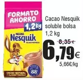 Oferta de Nestlé - Cacao Nesquik Soluble Bolsa por 6,79€ en Froiz