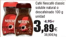 Oferta de Nescafé - Café Classic Soluble Natural O Descafeinado por 3,89€ en Froiz