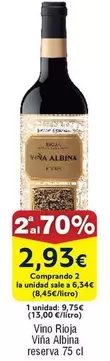 Oferta de Viña Albina - Vino Rioja por 9,75€ en Froiz