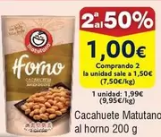 Oferta de Cacahuete Matutano por 1€ en Froiz