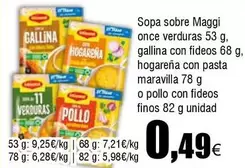 Oferta de Maggi - Sopa Sobre, Gallina Con Fideos Hogarena Con Pasta Maravilla O Pollo Con Fideos Finos por 0,49€ en Froiz