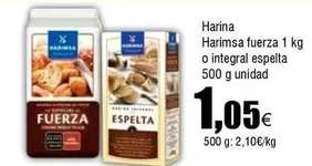 Oferta de Harimsa - Harina Harimsa Fuerza O Integral Espelta por 1,05€ en Froiz