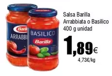 Oferta de Barilla - Salsa Arrabbiata O Basilico por 1,89€ en Froiz