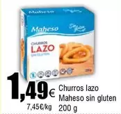 Oferta de Maheso - Churros Lazo Sin Gluten por 1,49€ en Froiz