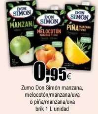 Oferta de Simon - Zumo Don Simón Manzana, Melocoton/manzana/uva O Pina/manzana/uva por 0,95€ en Froiz