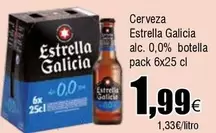 Oferta de Estrella Galicia - Cerveza Alc. 0,0% Botella por 1,99€ en Froiz