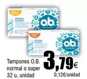 Oferta de OB - Tampones Normal O Super por 3,79€ en Froiz