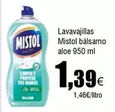 Oferta de Mistol - Lavavajillas Balsamo Aloe por 1,39€ en Froiz