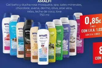 Oferta de Amalfi - Gel Bano Y Ducha Rosa Mosqueta por 0,85€ en CashDiplo