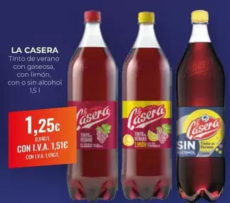 Oferta de La Casera - Tinto De Verano Con Gaseosa por 1,25€ en CashDiplo