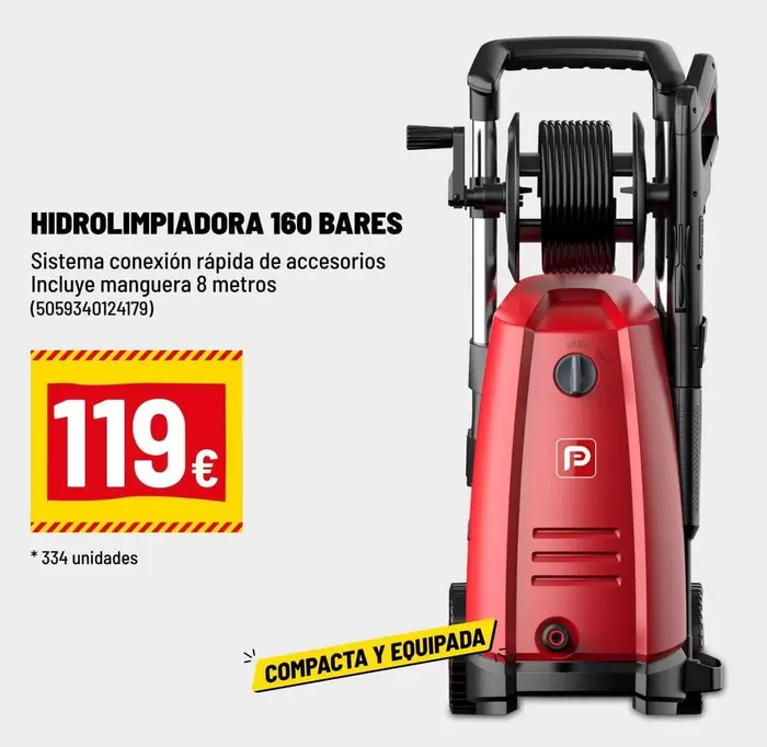 Oferta de Sistema - Hidrolimpiadora 160 Bares por 119€ en Brico Depôt