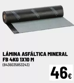 Oferta de Danosa - Lamina Asfaltica Mineral Fb 4kg 1x10 M por 46€ en Brico Depôt