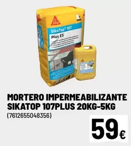 Oferta de Plus - Impermeabilizante Sikatop 107plus 20kg-5kg por 59€ en Brico Depôt