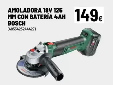 Oferta de Bosch - Amoladora 18v 125 Mm Con Batería 4ah por 149€ en Brico Depôt