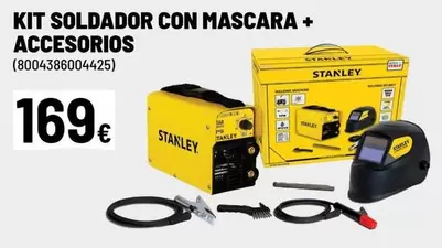 Oferta de Stanley - Kit Soldador Con Mascara + Accesorios por 169€ en Brico Depôt