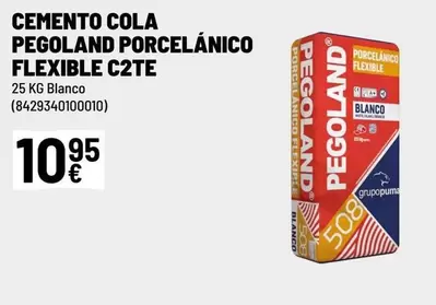 Oferta de Blanco - Cemento Cola Pesoland Porcelánico Flexible C2te por 10,95€ en Brico Depôt