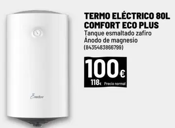 Oferta de Eco - Termo Electrico 80L  Plus por 100€ en Brico Depôt