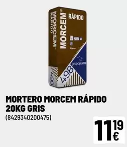 Oferta de Mortero Morcem Rapido por 11,19€ en Brico Depôt