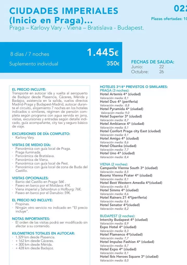 Oferta de Ciudades Imperiales por 1445€ en Nautalia Viajes