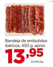 Oferta de Bandeja De Embutidos Ibéricos por 13,95€ en Alimerka