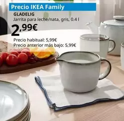 Oferta de Gladelig Jarrita Para Leche/Nata, Gris por 2,99€ en IKEA