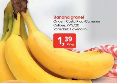 Oferta de Origen - Banana Granel por 1,39€ en Suma Supermercados