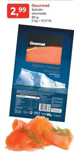 Oferta de Gourmet - Salmón Noruego Ahumado por 2,99€ en Suma Supermercados