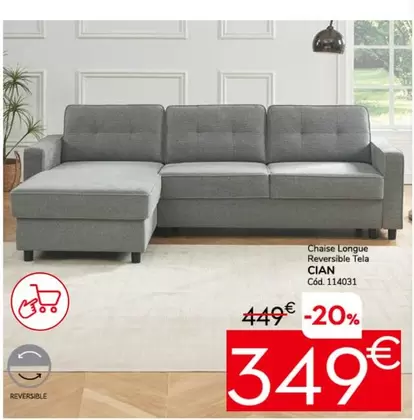 Oferta de Reversible Tela Cian por 349€ en Conforama