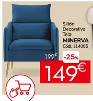 Oferta de Minerva - Sillon Decorativo Tela por 149€ en Conforama