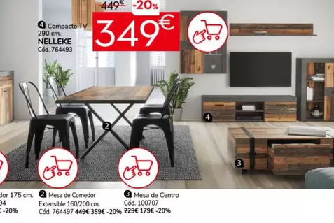 Oferta de Dor - Nelleleke Mesa De Comedor por 349€ en Conforama