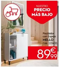 Oferta de Recibidor Con Espejo por 89,99€ en Conforama