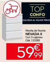 Oferta de Nevada II mesita de noche por 59,99€ en Conforama