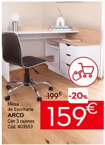 Oferta de Arco Mesa De Escritorio por 159€ en Conforama