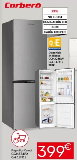 Oferta de Corberó - Frigorífico Combi por 399€ en Conforama