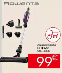 Oferta de Rowenta - Aspirador Escoba RH1129 por 99€ en Conforama