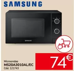 Oferta de Samsung - Microondas MS20A3010AL/EC por 74€ en Conforama