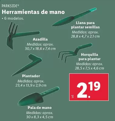 Oferta de Parkside - Herramientas De Mano por 2,19€ en Lidl