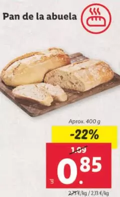 Oferta de Pan De La Abuela por 0,85€ en Lidl