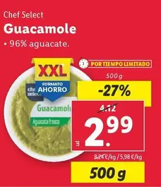 Oferta de Chef Select - Guacamole por 2,99€ en Lidl