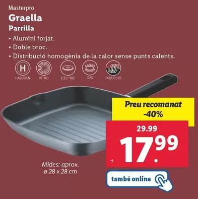 Oferta de Masterpro - Parrilla por 17,99€ en Lidl