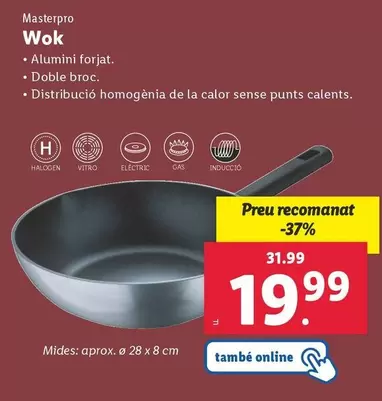 Oferta de Masterpro - Wok por 19,99€ en Lidl